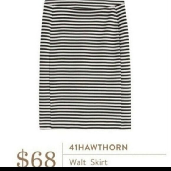 Stitch Fix 41 Hawthorn | Black White Walt Striped Skirt Size Small - Picture 2 of 6